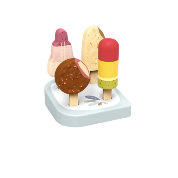 Bar à glaces en bois avec 4 glaces Speedy monkey
