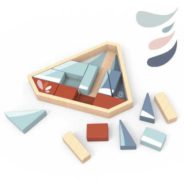 Puzzle bateau en bois 15 pièces Speedy monkey