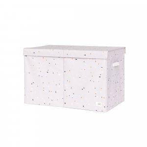 Coffre à jouets terrazzo gris clair 3 sprouts