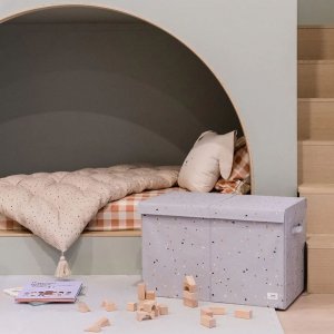 Coffre à jouets terrazzo gris clair 3 sprouts
