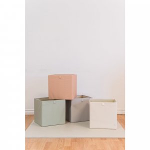 Cube de rangement uni gris clair 33 x 33 cm 3 sprouts