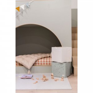 Cube de rangement uni crème 33 x 33 cm 3 sprouts