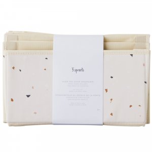 Bibliothèque murale enfant terrazzo crème 3 sprouts