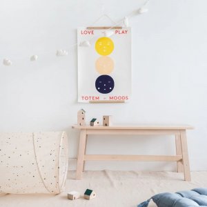 Tunnel de jeu en tissu recyclé terrazzo crème 3 sprouts