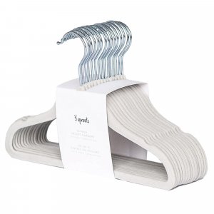 Lot de 15 cintres enfant velours gris 3 sprouts