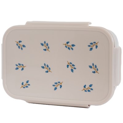 Lunch box en plastique recyclé taupe myrtille