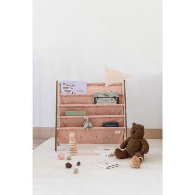 Bibliothèque enfant terrazzo argile