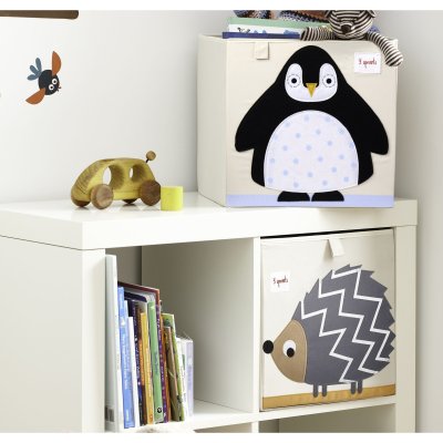 Cube de rangement pingouin 33 x 33 cm
