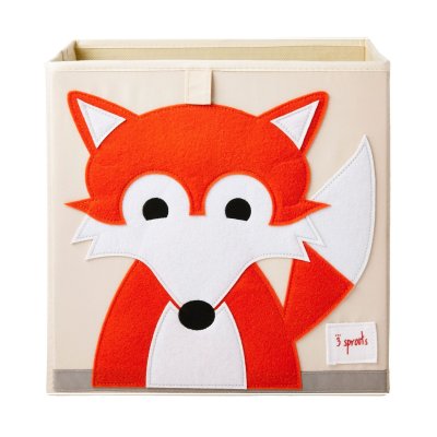 Cube de rangement renard 33 x 33 cm