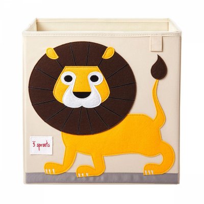 Cube de rangement lion 33 x 33 cm