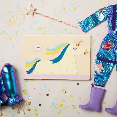 Coffre à jouets licorne