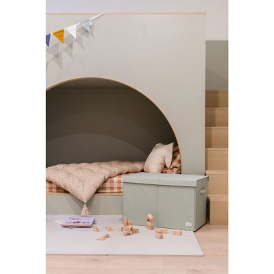 Coffre à jouets uni vert