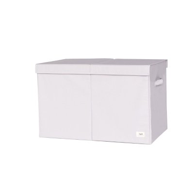 Coffre à jouets uni gris clair