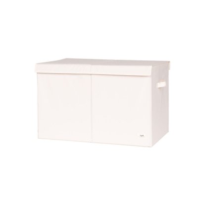 Coffre à jouets uni crème