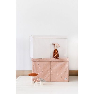 Coffre à jouets uni crème