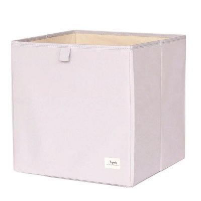 Cube de rangement uni gris clair 33 x 33 cm