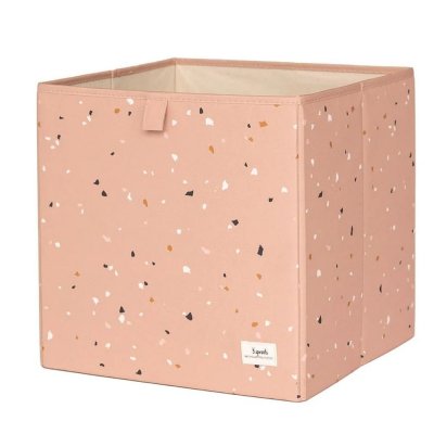 Cube de rangement terrazzo argile 33 x 33 cm