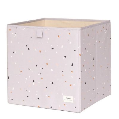 Cube de rangement terrazzo gris clair 33 x 33 cm
