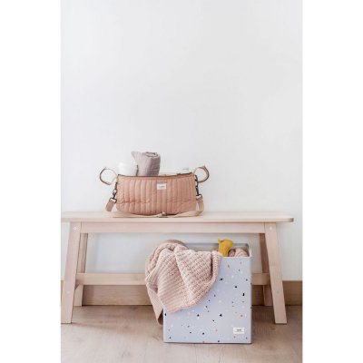 Cube de rangement terrazzo gris clair 33 x 33 cm