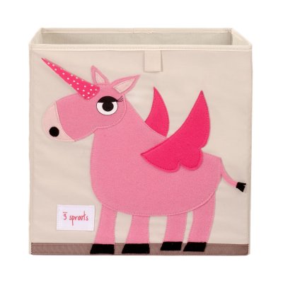 Cube de rangement licorne 33 x 33 cm