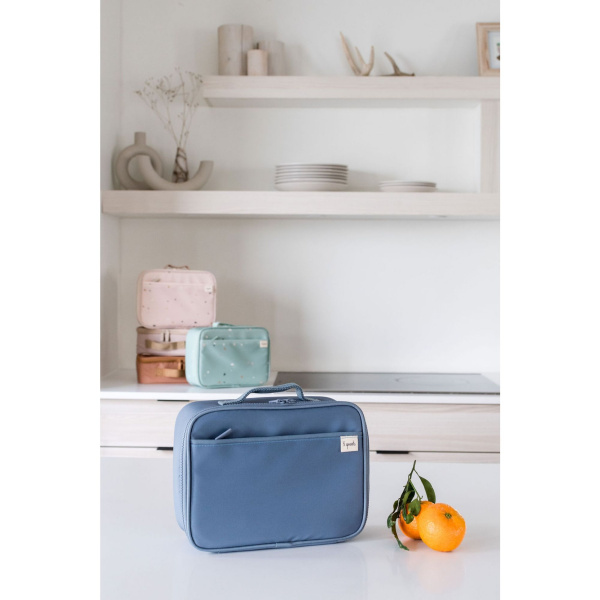 Lunch bag isotherme en tissu recyclé bleu 3 sprouts