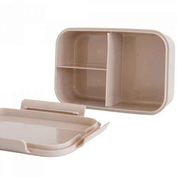 Lunch box en plastique recyclé sable 3 sprouts