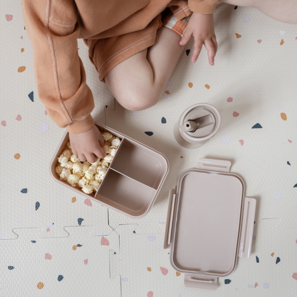 Lunch box en plastique recyclé taupe myrtille 3 sprouts