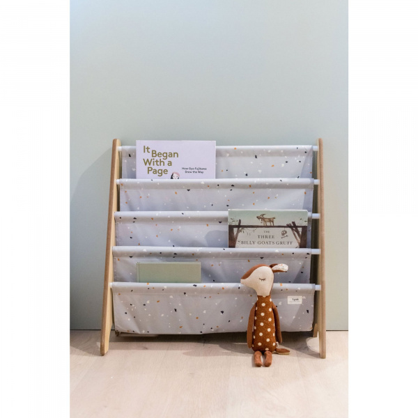 Bibliothèque enfant terrazzo gris clair 3 sprouts