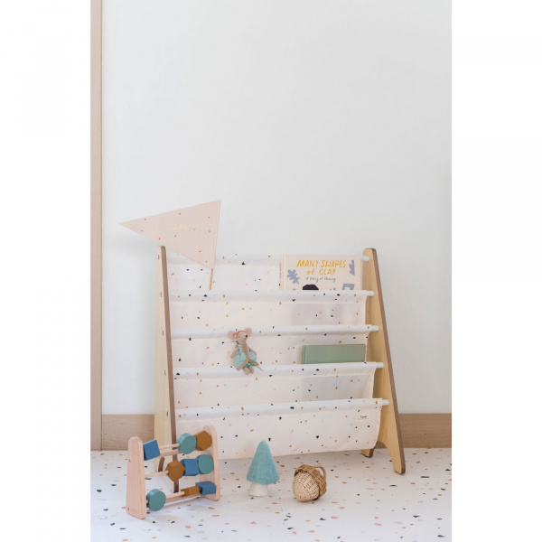 Bibliothèque enfant terrazzo crème 3 sprouts