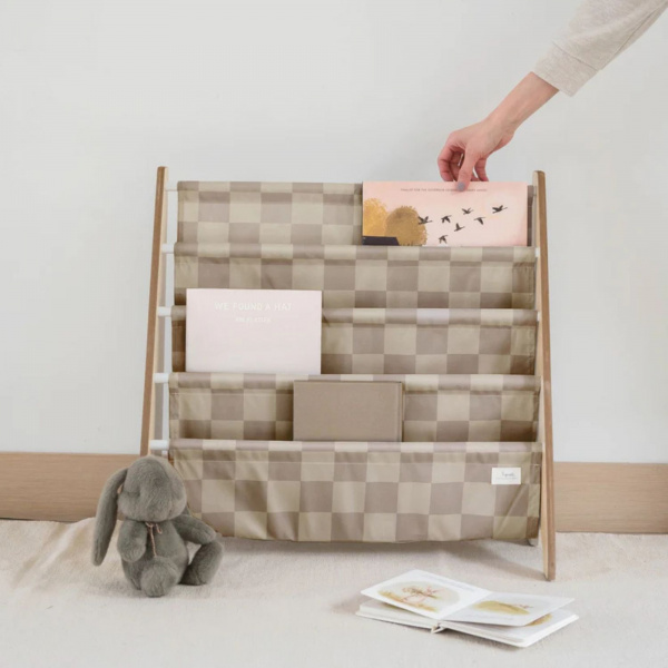 Bibliothèque enfant damier beige 3 sprouts