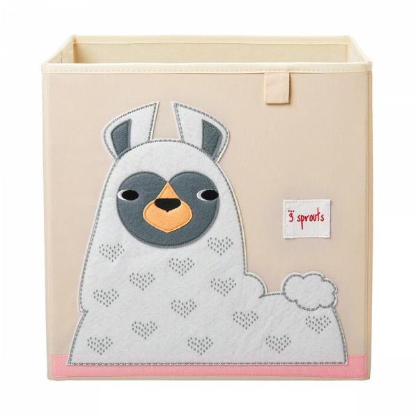 Cube de rangement paon 33 x 33 cm 3 sprouts