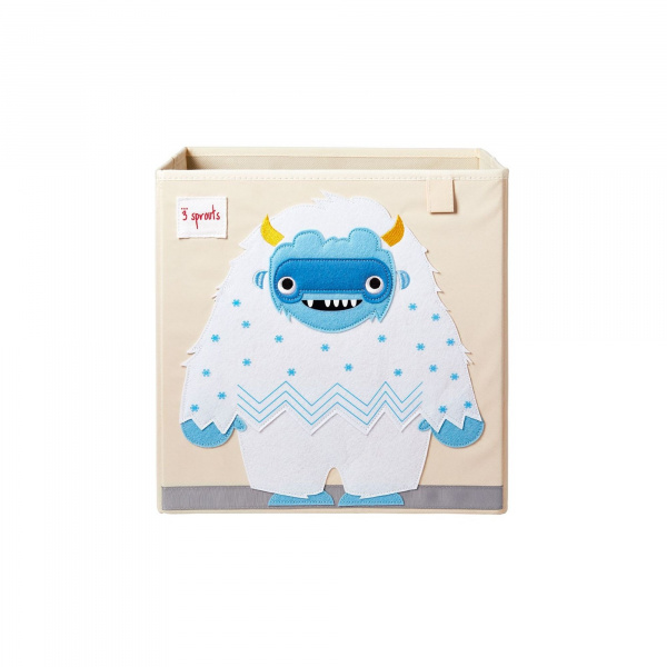 Cube de rangement yéti 33 x 33 cm 3 sprouts