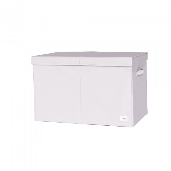 Coffre à jouets uni gris clair 3 sprouts