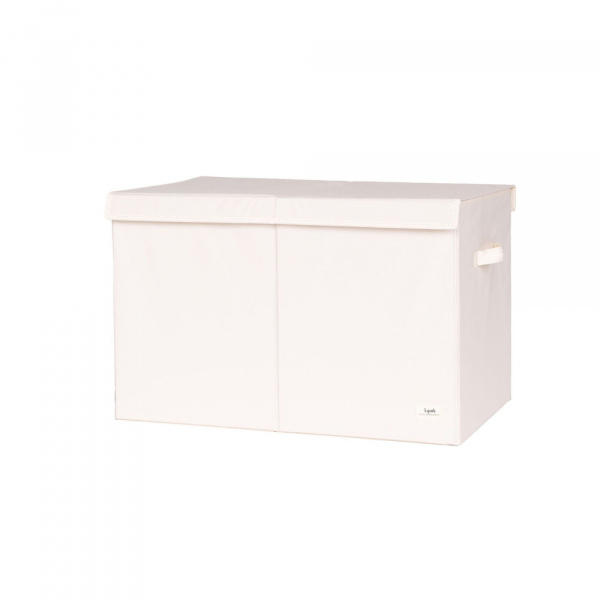 Coffre à jouets uni crème 3 sprouts