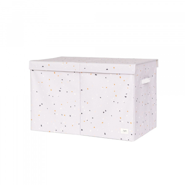 Coffre à jouets terrazzo gris clair 3 sprouts