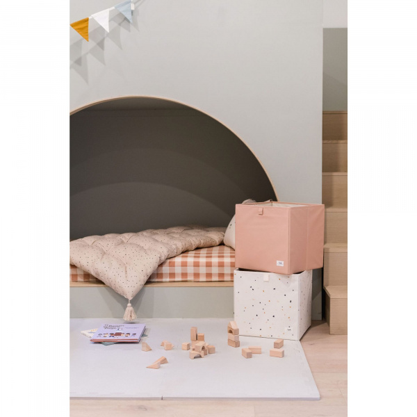 Cube de rangement uni argile 33 x 33 cm 3 sprouts