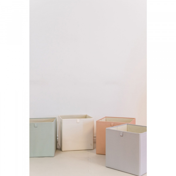 Cube de rangement uni gris clair 33 x 33 cm 3 sprouts