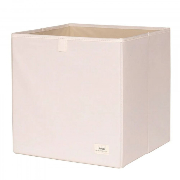 Cube de rangement uni crème 33 x 33 cm 3 sprouts