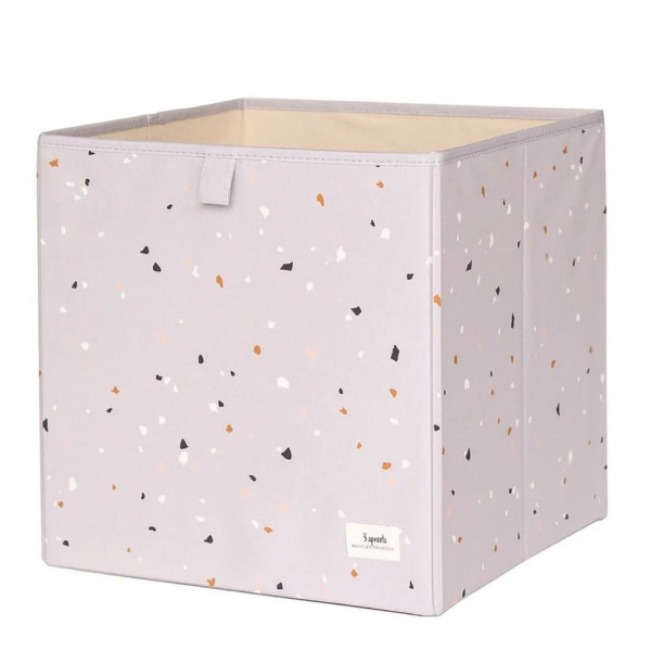 Cube de rangement terrazzo gris clair 33 x 33 cm 3 sprouts