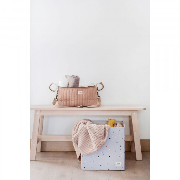 Cube de rangement terrazzo gris clair 33 x 33 cm 3 sprouts