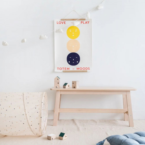 Tunnel de jeu en tissu recyclé terrazzo crème 3 sprouts