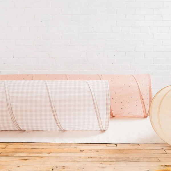 Tunnel de jeu en tissu recyclé terrazzo argile 3 sprouts