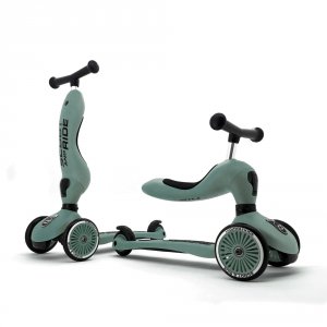 Porteur 2 en 1 évolutif en trottinette highwaykick 1 vert forest Scoot and ride