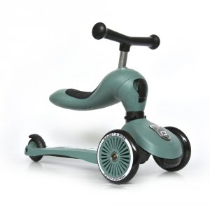 Porteur 2 en 1 évolutif en trottinette highwaykick 1 vert forest Scoot and ride