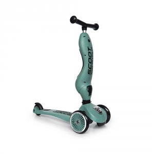Porteur 2 en 1 évolutif en trottinette highwaykick 1 vert forest Scoot and ride