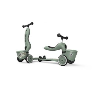 Porteur trottinette 2 en 1 avec coffre highwaykick 1 lifestyle green lines Scoot and ride