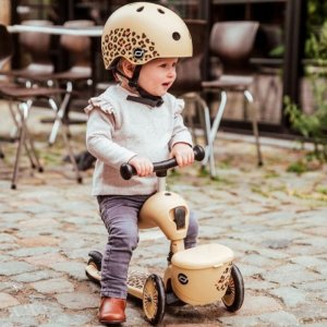 Porteur trottinette 2 en 1 avec coffre highwaykick 1 lifestyle léopard Scoot and ride