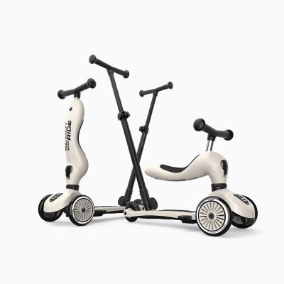 Porteur évolutif en trottinette highwaykick 1 push&go beige