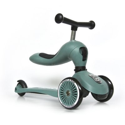 Porteur 2 en 1 évolutif en trottinette highwaykick 1 vert forest