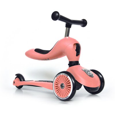 Porteur 2 en 1 évolutif en trottinette highwaykick 1 pêche